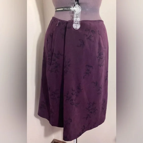 Vtg Y2K Whimsigoth Dark Floral Short Skirt Size 16 Fairy Grunge Witchy Fall Vamp - Picture 3 of 11